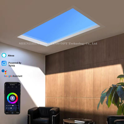 কেনা 4000lm 6500k ফেক স্কাইলাইট লাইট, 60x60 110VAC কৃত্রিম সূর্যালোক স্কাইলাইট অনলাইনে উৎপাদন
