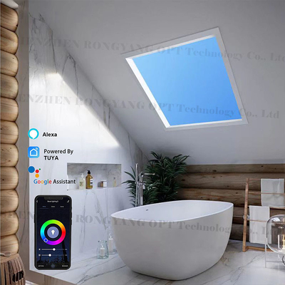 কেনা CCT 6500K 1200x300 কৃত্রিম LED স্কাইলাইট DIY Tuya Alexa ভয়েস কন্ট্রোল অনলাইনে উৎপাদন