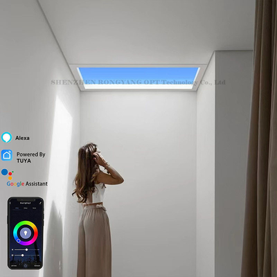 কেনা CRI 90 50W কৃত্রিম স্কাইলাইট প্যানেল, 2700K-6500K নকল সানশাইন লাইট অনলাইনে উৎপাদন