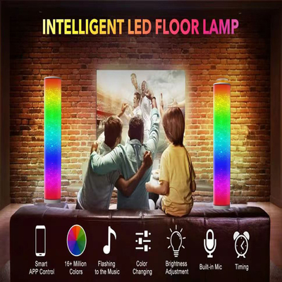 কেনা Polypropylene 20W RGB কর্নার ফ্লোর ল্যাম্প স্মার্ট ফোন অ্যাপ কন্ট্রোল 16 মিলিয়ন রঙ অনলাইনে উৎপাদন