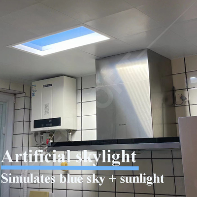 কেনা 600×600 বেডরুম ফেক স্কাইলাইট LED , Tuya 6500K আলো সূর্যালোক অনুকরণ করে অনলাইনে উৎপাদন