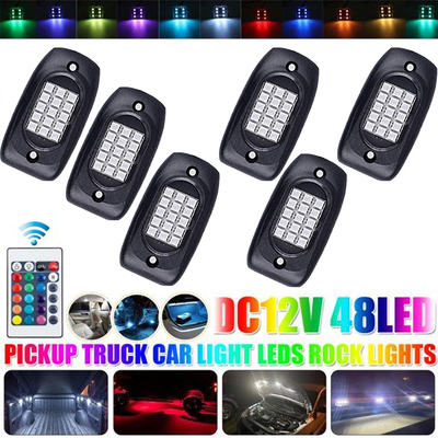 জলরোধী LED RGB রক লাইট কিট APP কন্ট্রোল মাল্টি ফাংশন