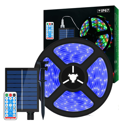 ROHS ব্যবহারিক সোলার স্ট্রিপ লাইট আউটডোর 2835 SMD রিমোট কন্ট্রোল